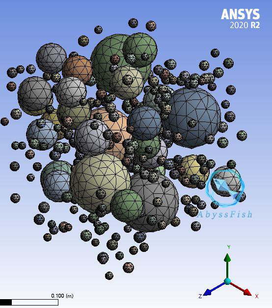 ANSYS混凝土三维随机骨料 混凝土细观 随机球体 颗粒增强复合材料建模的图3